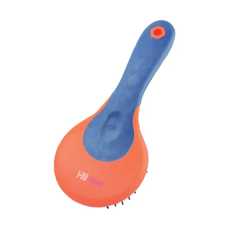 HySHINE Pro Groom Mane and Tail Brush - Navy/Orange